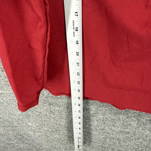 Apt. 9 Blouse Women S Small Red Zipper V-Neck Long Sleeve Casual Solid Comfort - Picture 6 of 7
